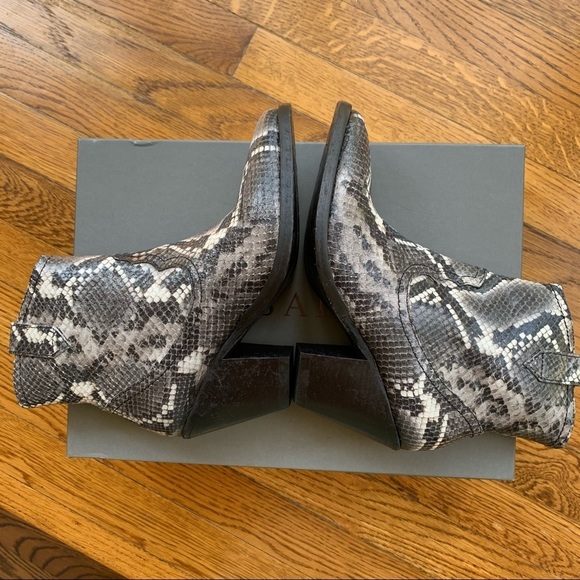 ALLSAINTS Rolene Snakeskin Heeled Cowboy Cowgirl Ankle Boots Bootie | Sz 6 | NIB - Picture 9 of 9